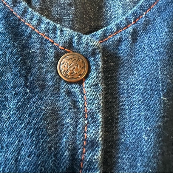 Montgomery Ward Vintage denim Vest, 100%Cotton, snaps closure, size M/L - Picture 5 of 9